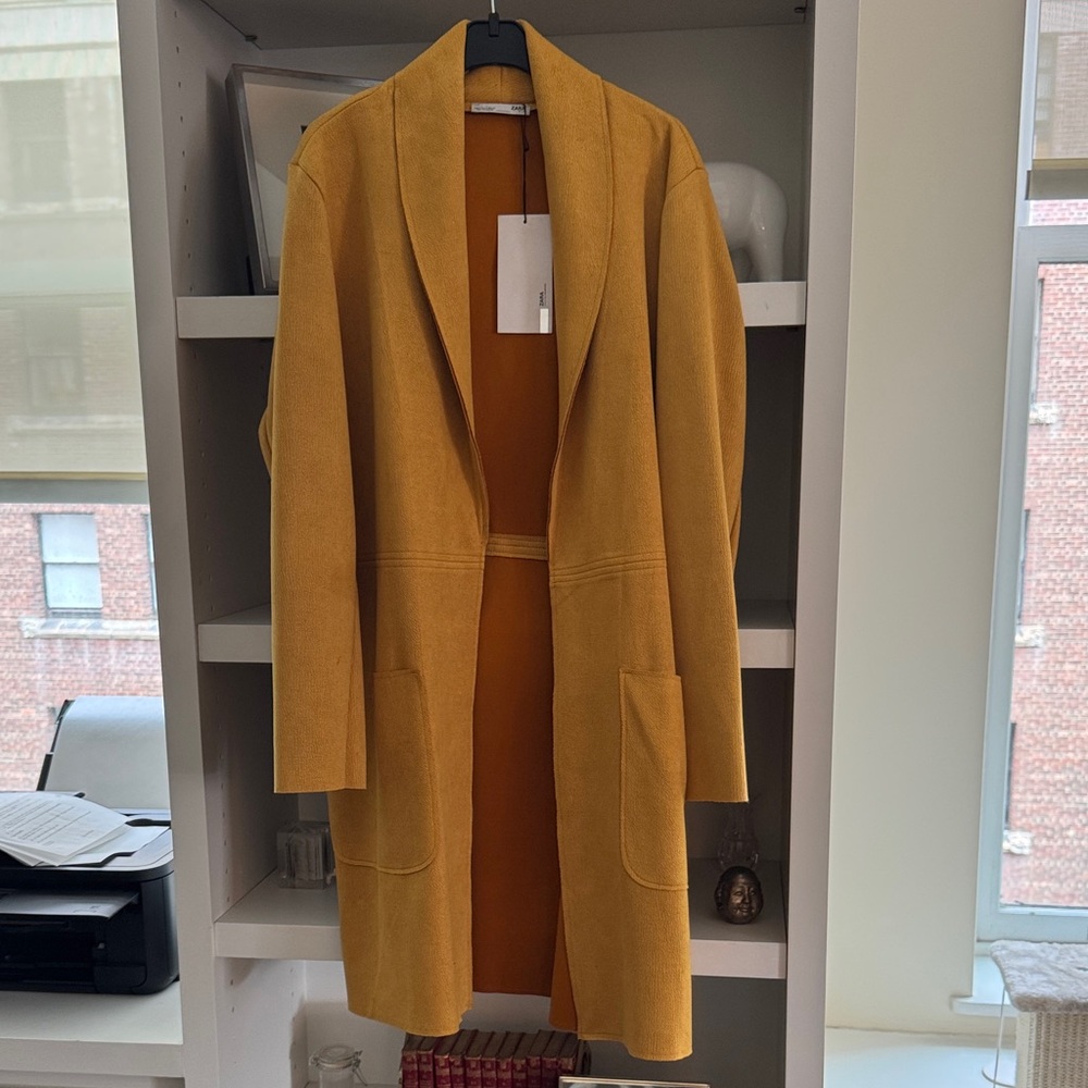 Zara Women's Mustard Yellow Coat